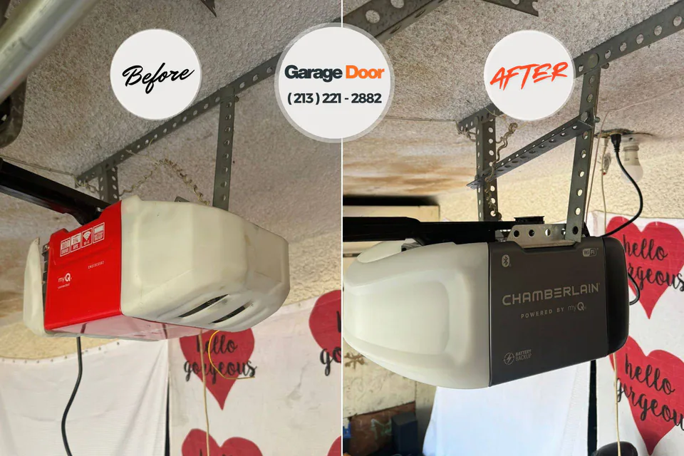 Before and after: garage door repair Vermilion County